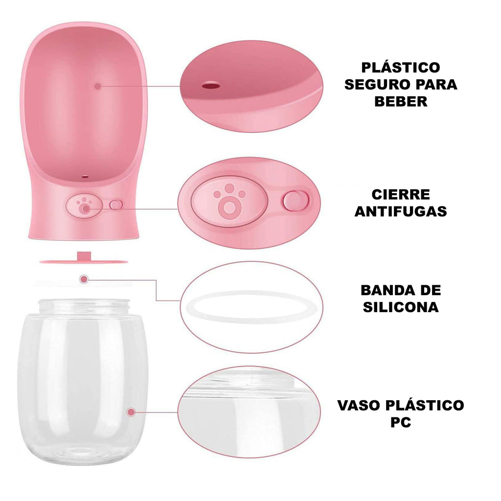 Dispensador de agua mascota portátil