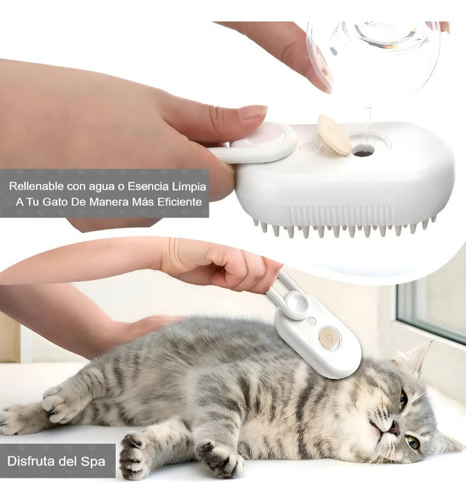 Cepillo con vapor para mascotas