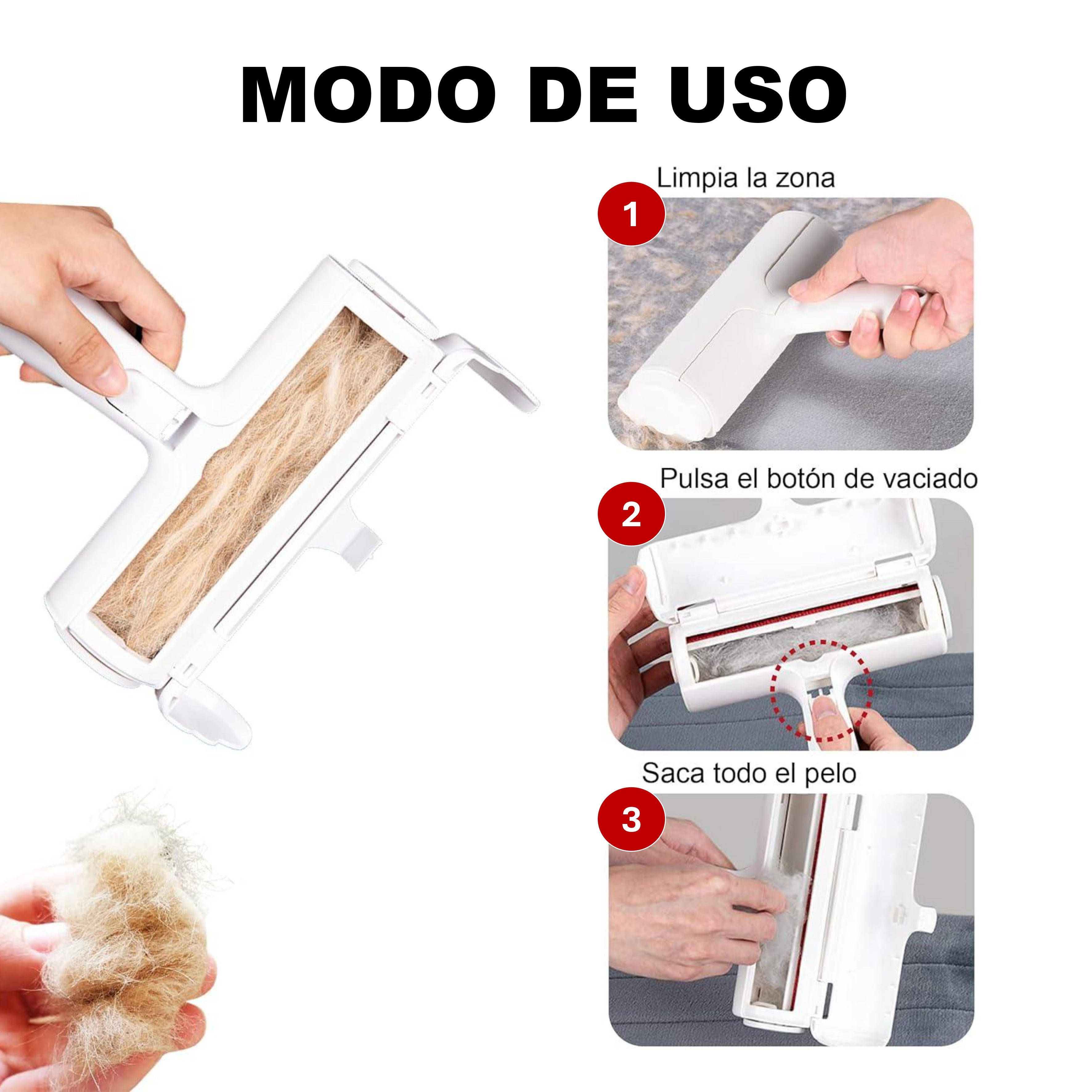 Cepillo removedor de pelo de mascota